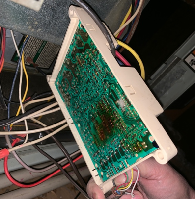 Excessive voltage could cause immediate damage to an HVAC system’s control board.