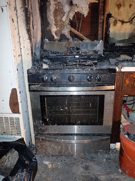 Range cooktops like this one are a common origin point of kitchen fires.