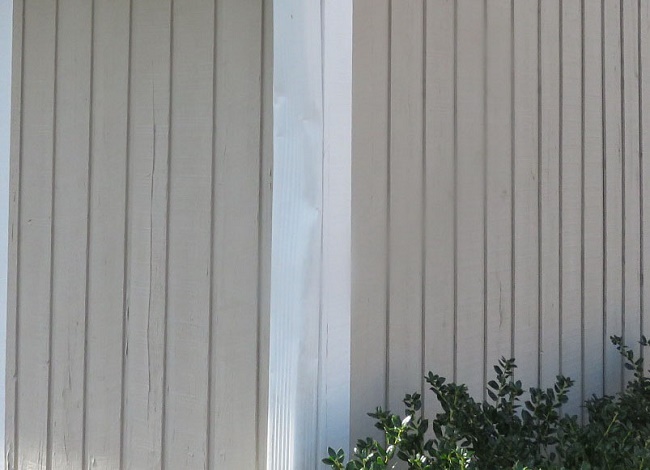 A Donan engineer determined the dents in this downspout were collateral indicators of wind-driven debris impact during a hurricane.