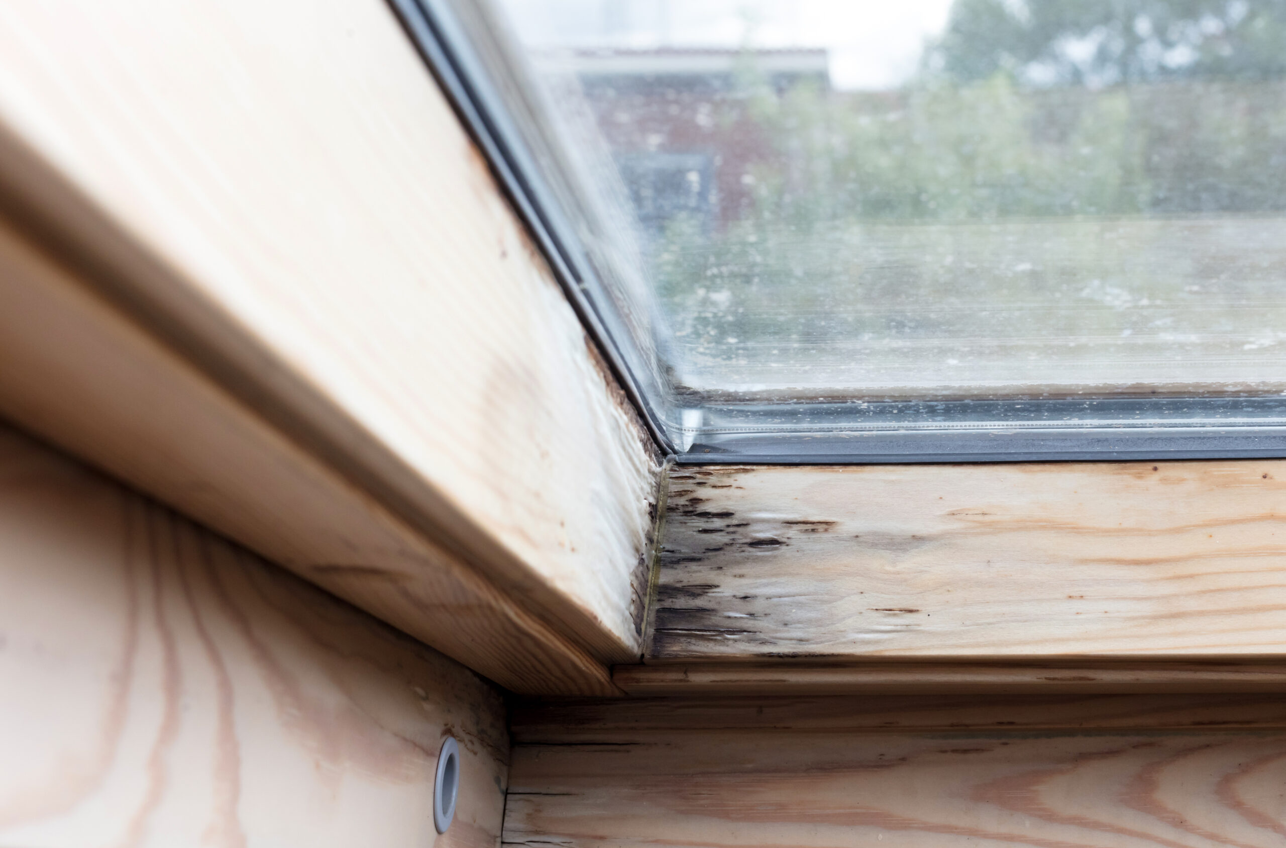 Water dripping and wood rot could be signs of window leaks resulting in claims.