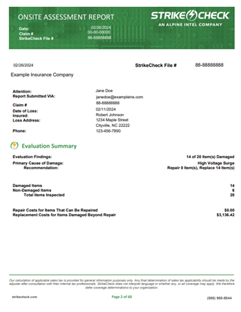 StrikeCheck’s onsite assessment reports provide a comprehensive summary of testing, findings, and recommendations.