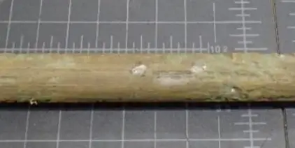 A passivation layer has formed on this anode rod, preventing it from corroding as intended.