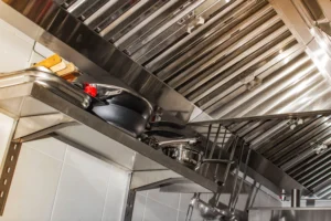 In addition to sprinkler systems, CFPS professionals inspect other equipment meant to reduce fire risks, including hood ventilation systems in commercial kitchens.