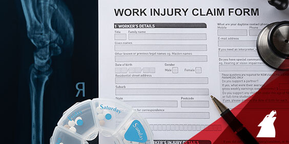 Work injury claim form featuring areas for employee information and injury specifics